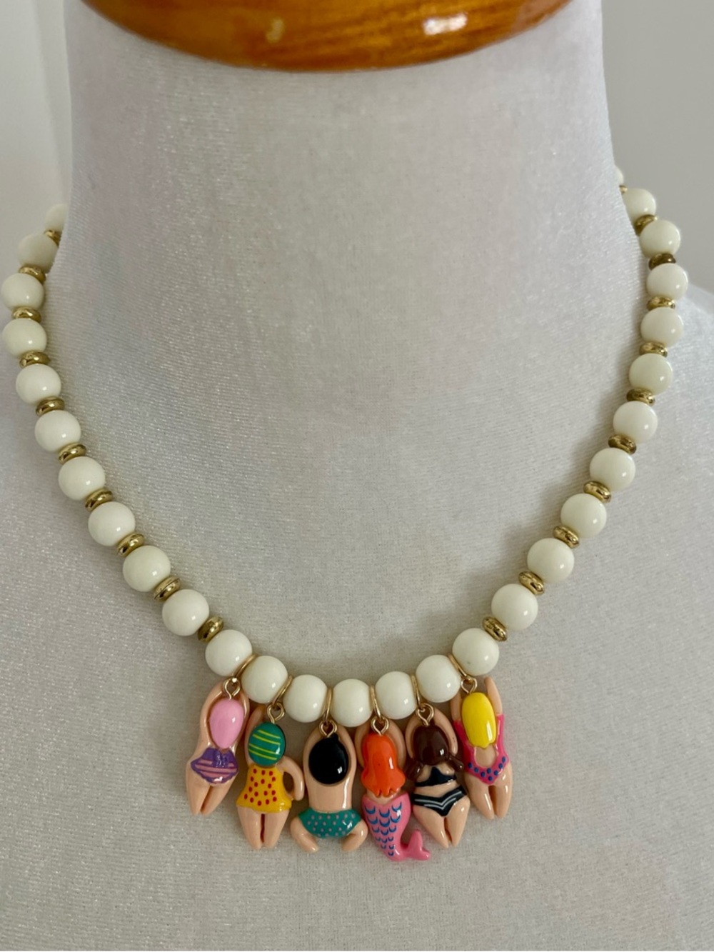 Beach Colorful Swimmer Charms Necklace